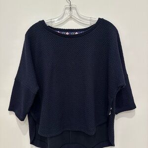 Anthropologie Deletta Navy Knit Top